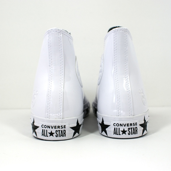 MC x Converse White Patent Leather & Stars NEW! - Picture 4 of 7